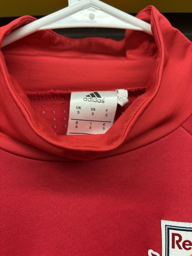 Red Bull New York Training Jersey Adidas Red Shirt Size S Soccer Long Sleeve - Picture 2 of 2