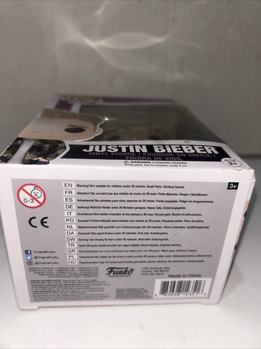 Funko POP! Rocks: Justin Bieber #56 Vinyl Figure 2017* Rare Authentic Box - Picture 5 of 8