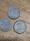 (3) 1943 Steel Wheat Cents 1c Ww2 Wartime Pennys You Receive Actual Coins Shown