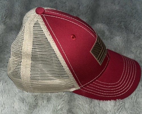 Mütze Kappe amerikanische Flagge rot & beige Druckknopflasche Erwachsene KOSTENLOSER VERSAND - Bild 5 von 7