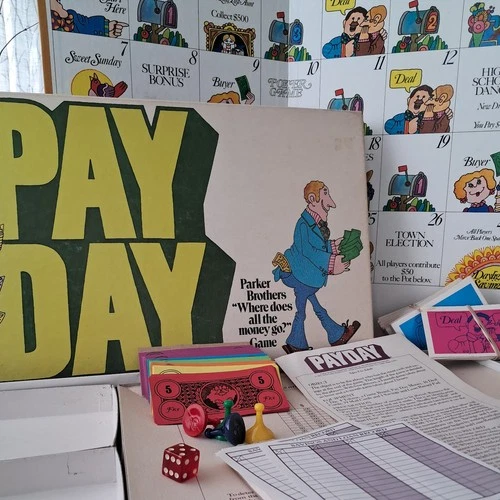 🔥Vintage 1975 Parker Brothers PAYDAY Board Game Original Box Complete VG