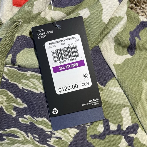 Under Armour Project Rock Hoodie Men's 2XL Camo Tiger Stripe Veterans Day NEW - Picture 6 of 11