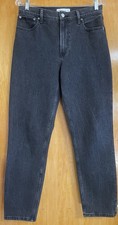 Abercrombie  Fitch, The Mom High Rise, Womens 27/4L, Black Denim Jean, Mint EUC