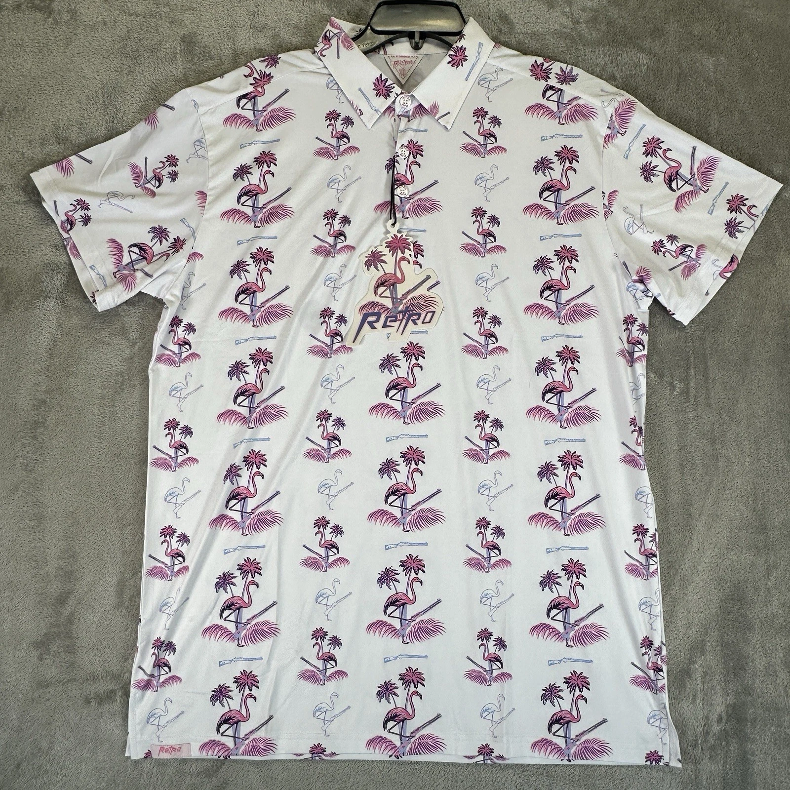 Retro Rifle Da Flamingo V3 Polo SIZE XL