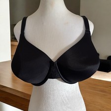 Vanity Fair Lingerie BLACK Beauty Back Back Smoother Full-Figure Bra 76380 44D