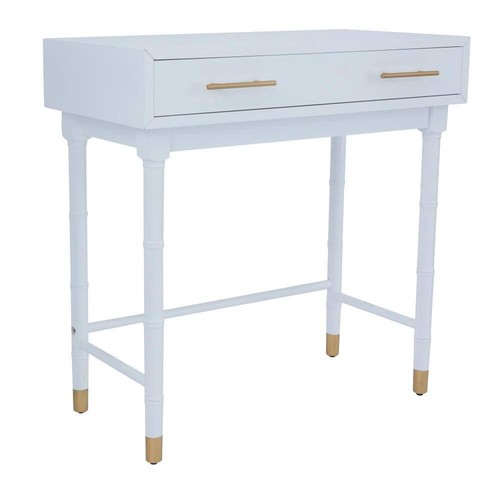 Litton Lane 31 in. White Extra Large Rectangle Wood Single Drawer Console Table - Picture 10 of 10