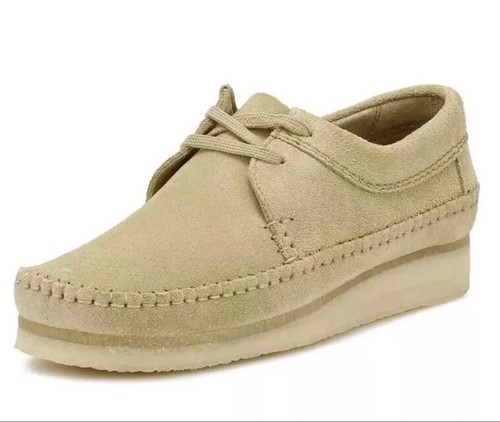Clarks Originales Wallabee Weaver Hombres Zapatos de Gamuza de Arce Reino Unido Talla 9.5 G EUR 44 - Imagen 2 de 5