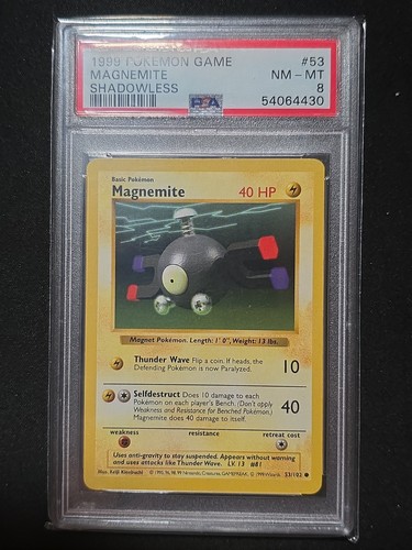 Magnemite (Shadowless) graded PSA 8 for sale on eBay