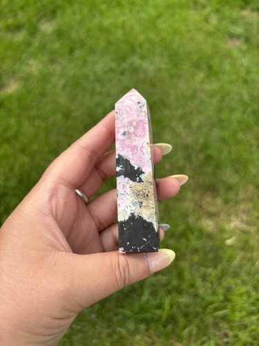 Peruvian Rhodonite Tower Crystal Polished Gemstone Mineral - Picture 2 of 3