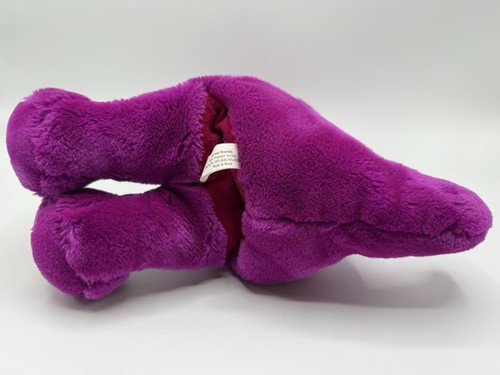 Barney Plush Hand Puppet Lyons Stuffed Animal Purple Dinosaur Vintage 1992 Toy - Picture 5 of 9