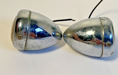 VTG Pair Yankee 120 Reverse Backup Light Hot Rat Rod Harley Davidson 1940s GM - Picture 3 of 18