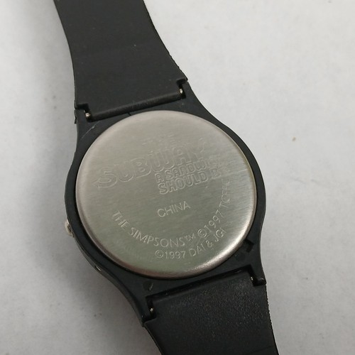 The Simpsons Bart Simpson Lenticular Subway Digital Watch 1997- New Battery - Picture 6 of 6