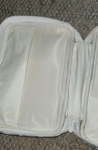VTG Cloth Bible Book Cover Carrier Church Study Floral Design Side Zipper Handle - Picture 6 of 7