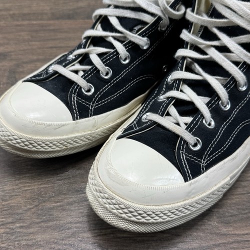 Zapatos Converse Para Hombres 12 Chuck 70 Alto Negro CDG Play Heart Tenis 150204C - Imagen 5 de 9