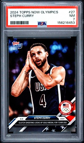 2024 TOPPS NOW OLYMPIC GAMES #27 STEPH CURRY PSA 7