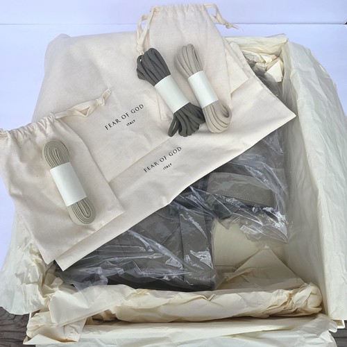 Usado en Excelente Condición Fear of God Zapatillas Militares Botas Verde Oliva Zapatos 39 Hecho en Italia - Imagen 4 de 24