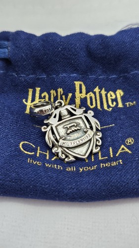 Chamilia X Harry Potter Hufflepuff crest Dangle charm Cham 925 With Bag And Box - Picture 2 of 10