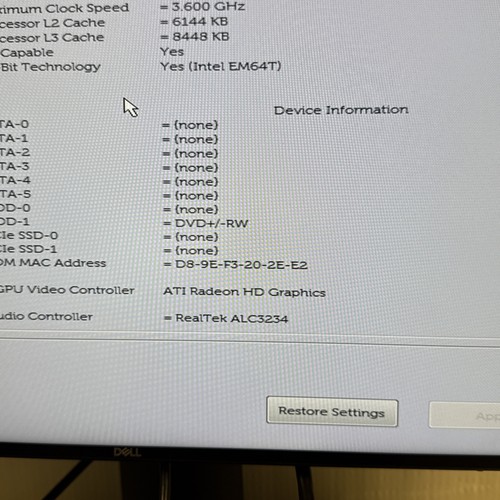 Dell Precision T5820 PC Workstation W-2133 XEON, 128GB PC4 RAM NO SSD NO HDD - Picture 7 of 12