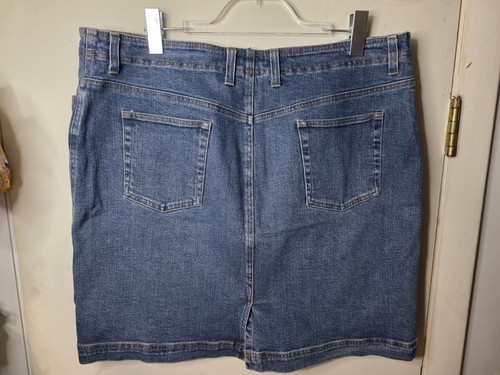 Jones Sport Blue Denim Jean Skirt Women's Size 16 With Stretch - Picture 2 of 8