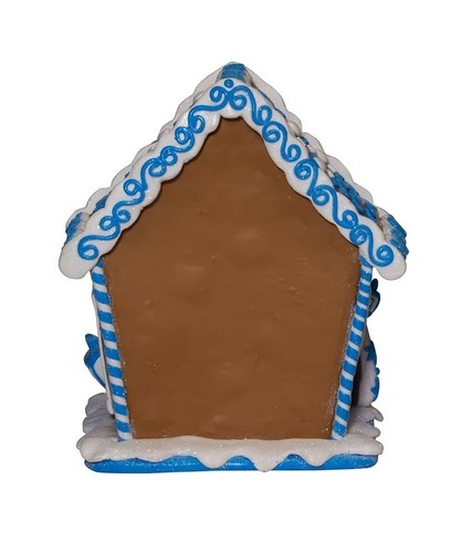 Kurt Adler LED Chanukka Lebkuchenhaus Weihnachten Tischstück, blau, 7 Zoll - Bild 2 von 10