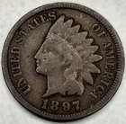 1897 Indian Head Cent Penny Good Condition 1c One Cent US Coin- 0865