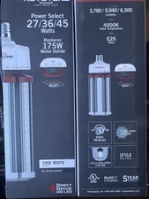 Keystone Power Select LED Bulb 27/36/45W 4000K E26 Base IP64 Rated