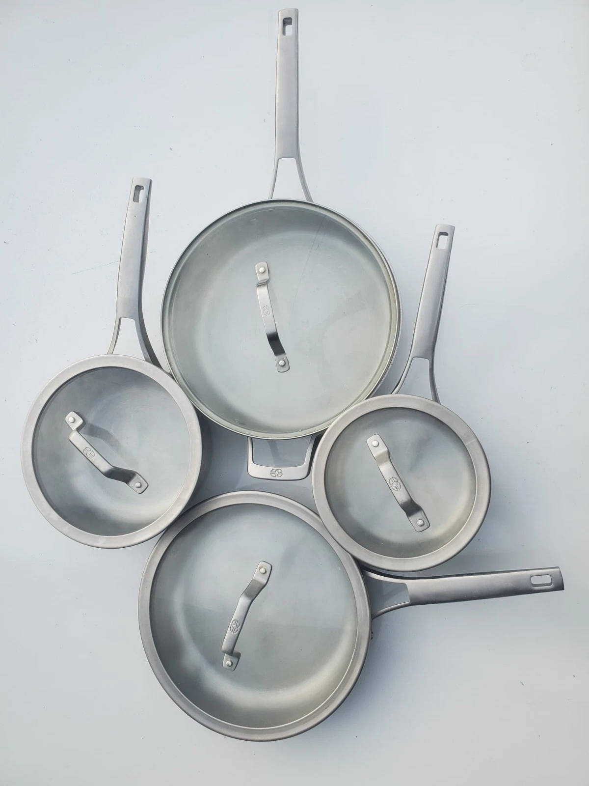 Calphalon Stainless Steel Cookware Set 4 Pots Pans Lids Induction Compatible
Opens in a new window o