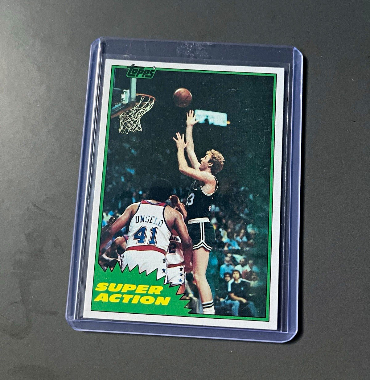 Topps 1981 Topps Larry Bird Boston Celtics #101 Super Action NBA Card