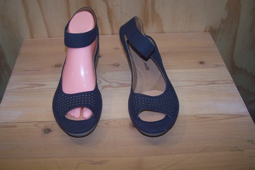 Clarks Collection Reedly Salene Sandals Wedge Platform Ankle Strap Boho Sz 8.5