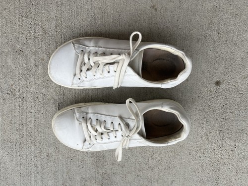 Birkenstock Bend Low Leather Shoe Sneakers Womens Sz 8.5 EU 39 White Lace Up