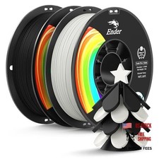 Creality Matte PLA Plus Filament 1.75mm, Low Warping, Matte Pla-2kg Black white