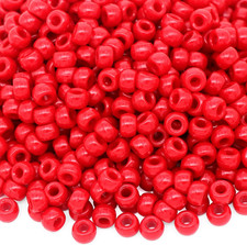 1000Pcs Pony Beads Bracelet 9mm Red Plastic Barrel Pony Beads for Necklace,Hair