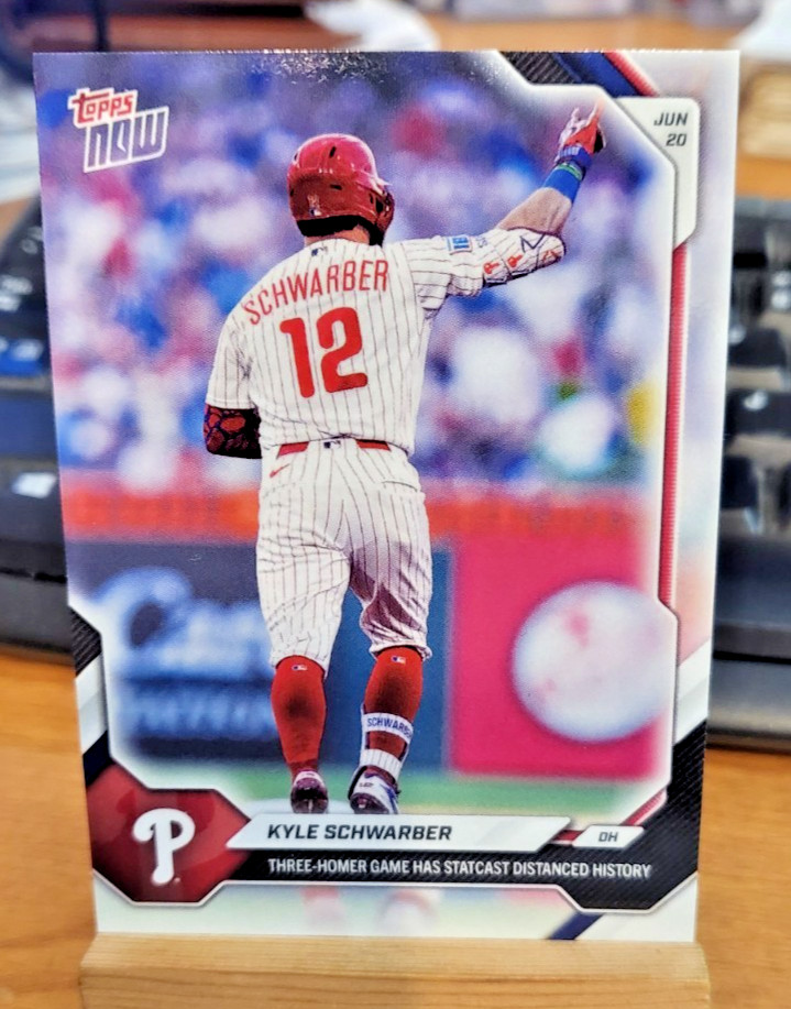 2026 Topps Now Kyle Schwarber #358 Three Home Game Philadelphia Phillies