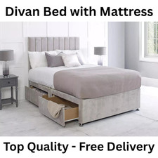 Orthopaedic 1000 Pocket Spring Mattress + Divan Bed with Drawers & Headboard