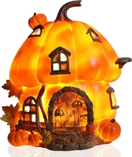Pumpkin LED Light Decor 7.5" Autumn Tabletop Decoration for