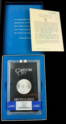 1881-CC Morgan GSA Hoard Silver Dollar NGC MS-63 Original Box & COA *Key Date*