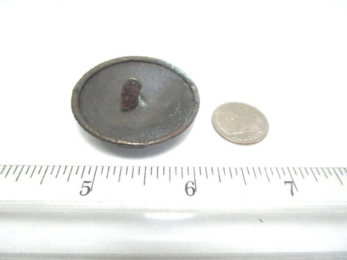 "Botón victoriano/cobre y latón con vidrio artístico 9,8 gramos 1 3/8"" diámetro" - Imagen 3 de 3