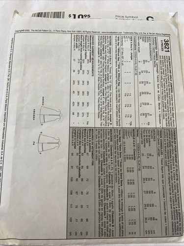 McCalls Sewing Pattern 3821 Misses Dress Three Lengths Size 3-6 Uncut - Picture 3 of 3
