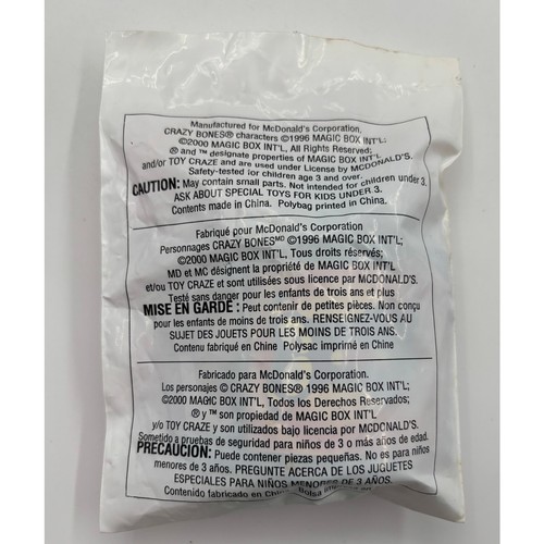 2000 Monster Crazy Bones McDonalds Happy Meal #12 SMILEY AND LUCKY Sealed - Bild 2 von 3
