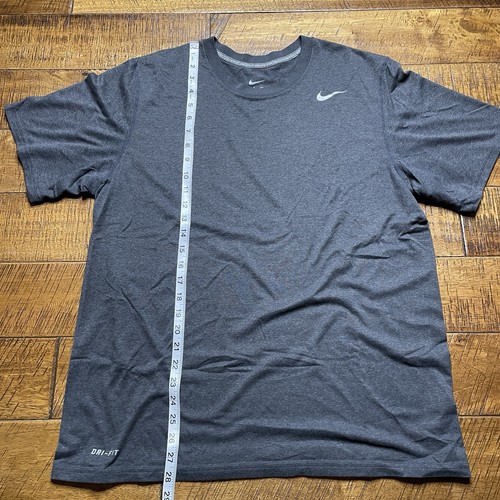 Nike Dri Fit leichtes Laufshirt Herren L grau kurzarm Sport Gym - Bild 5 von 7