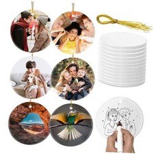 Sublimation Ornament Blanks Bulk, Sublimation Christmas 12 Round-ONE SIDE