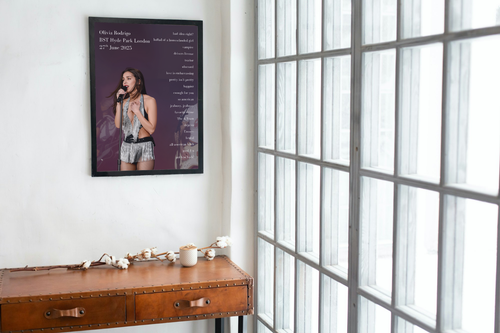 Olivia Rodrigo BST 2025 London Hyde Park Setlist Poster A1-5 Frame Option - Imagen 3 de 3
