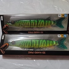 Savage Gear 3D Hard Pike 10.25" Firetiger Fishing Lure Swimbait 4oz Rattle New