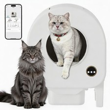 Automatic Self Cleaning Cat Litter Box for Multi Cat,WiFi App Control w/ Sensors