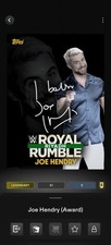 Topps WWE SLAM *DIGITAL* - Royal Rumble Black Signature Award - Joe Hendry 5CC