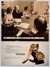 Bulova Accutron Gold Tuning Fork Men’s Wristwatch Vintage 1973 Advertisement