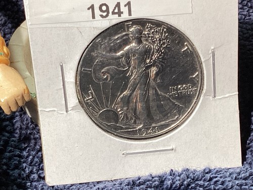 1941 WALKING LIBERTY 🗽 HALF 💰GRADABLE HIGH GRADE UNC - Bild 3 von 6