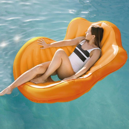 In The Swim Orange Salon Lounge Chair – Comfortable Inflatable Floating Chair - Picture 2 of 8