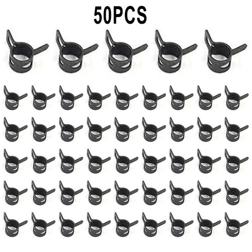 Clips de manguera de resorte negros de alta calidad 50 piezas para motores pequeños líneas de combustible automáticas - Imagen 16 de 21