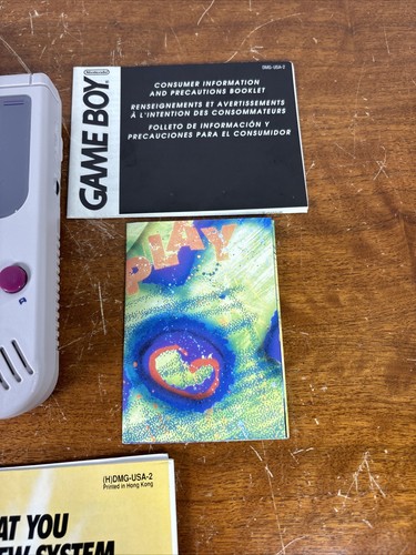 Original Nintendo Game Boy Handheld System Gray Complete in Box CIB Box DMG-01 - Picture 11 of 21